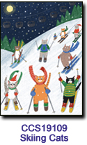 Skiing Cats Charity Select Holiday Card